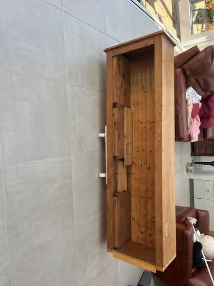 Photo of free Tall wood shelves.. pine (Ninfield Tn33 9lf) #1
