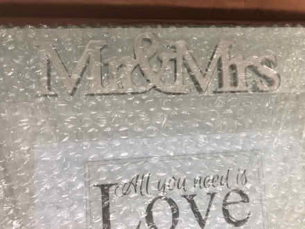Photo of free Glass MR & MRS photo frame with rear stand (Latchford WA4) #2
