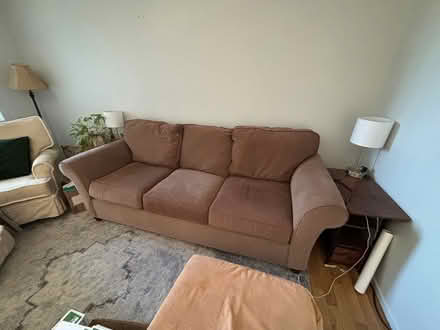 Photo of free 3 seater brown couch (Near Downtown Fullerton) #2