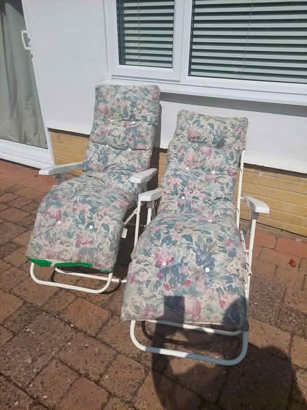 Photo of free Pair reclining seats /sun loungers (Broadsone BH18) #1