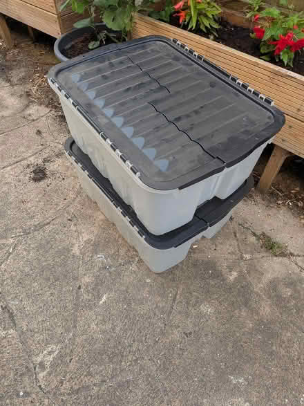 Photo of free 2 x plastic totes (Castlepoint BH8) #1