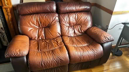 Photo of free Recliner leather sofa (2 seats) (Bailis Downs) #1