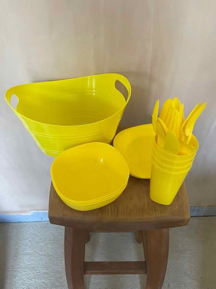 Photo of free Yellow plastic picnic set (Strawberry Hill TW1) #2