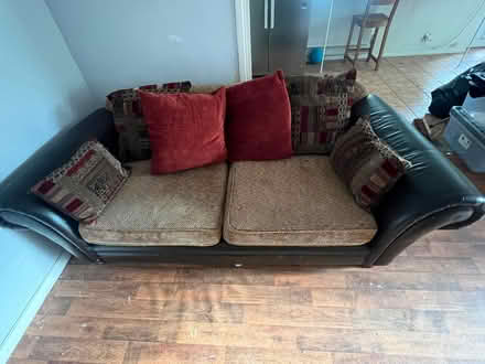 Photo of free faux leather sofa (Longbridge B31) #1