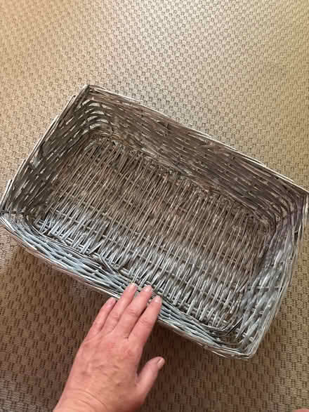 Photo of free Grey wicker hamper basket (Hemel Hempstead HP2) #1
