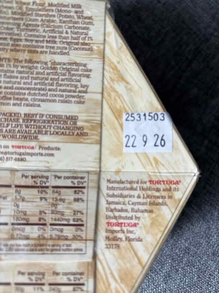 Photo of free Rum cake (new unopened) (North York) #2
