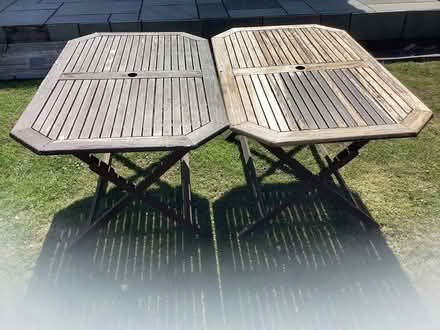 Photo of free 2 x Patio Dining Tables (Bromborough CH62) #1