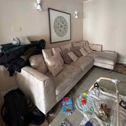 Photo of free Beige sofa (Fulham Palace Rd W6) #1