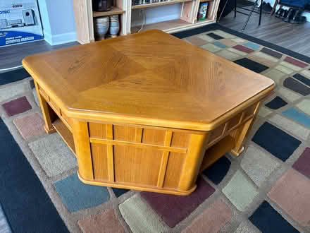 Photo of free Beautiful wooden coffee table (Cooper Landing Rd, Cherry Hill) #1