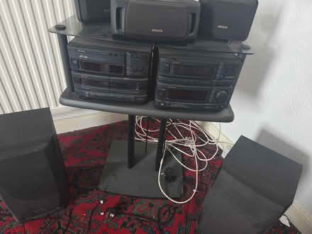 Photo of free Black AIWA CD system with speakers (Ashington NE63) #2