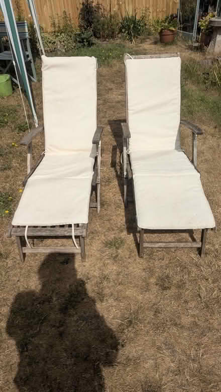 Photo of free Steamer chairs with cushions + (OX25 Steeple Aston) #1