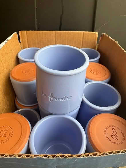 Photo of free La Fermière ceramic yogurt pots (Burleith/Nth Georgetown) #1