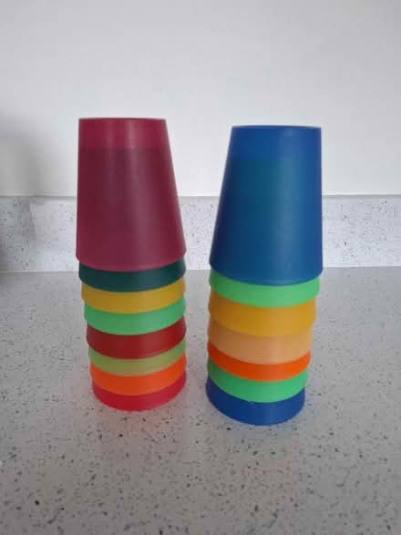 Photo of free Set of 15 multicoloured plastic picnic cups (Carnforth LA5) #1