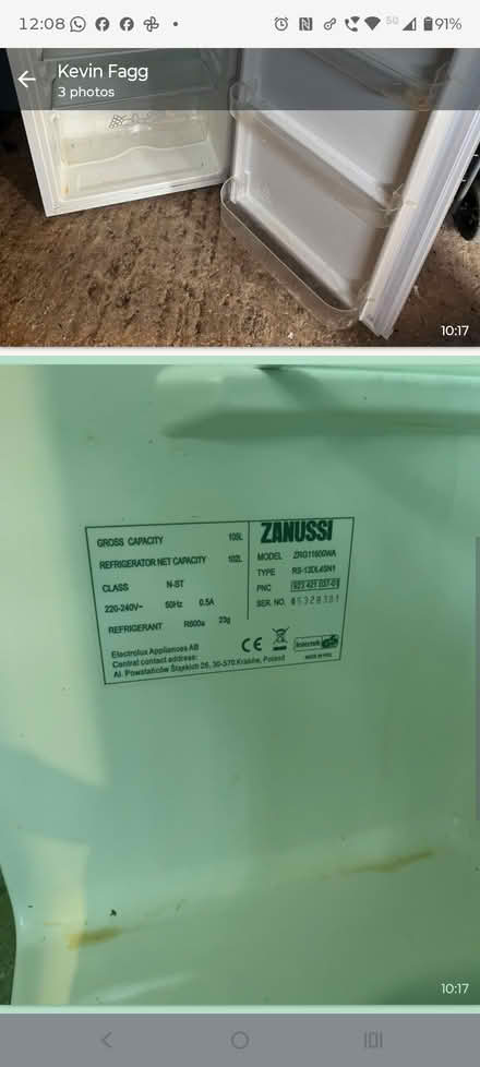Photo of free Zanussi under counter fridge (Pin Green SG1) #3