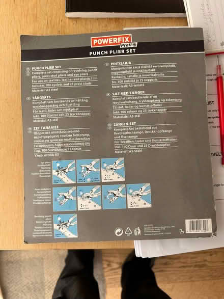 Photo of free Punch plier set for use on textiles leather and plastic film (Castleham TN37) #2
