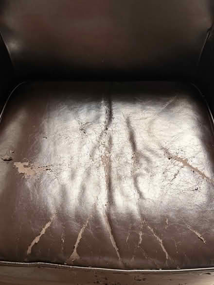 Photo of free Chocolate brown leather chair (Falls Church, VA) #2
