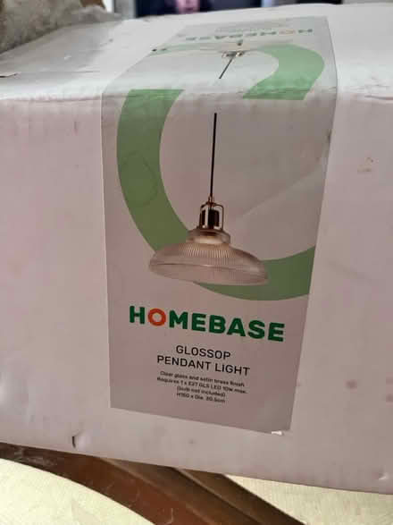 Photo of free Glass pendant light, new in box (Southampton Way Estate SE5) #1