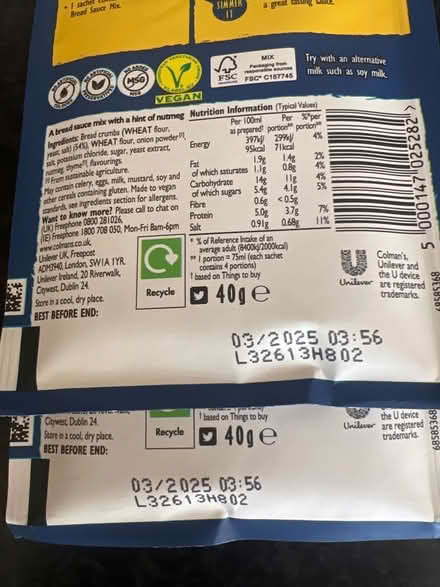 Photo of free Bread sauce x2 (North Camp GU14) #2
