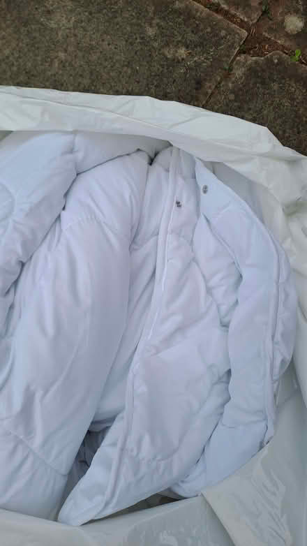 Photo of free White double duvets. (Sherrard's Green WR14) #1