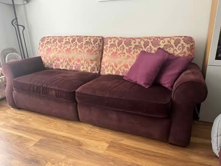 Photo of free 3 Seater Purple Couch (Dun Laoghaire) #2