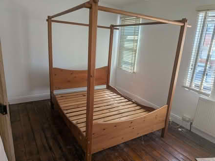 Photo of free Wooden four poster bed king size (Abington NN1) #1