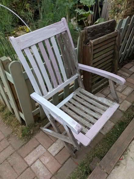 Photo of free 2 x wood garden chairs (Penrith CA11) #2