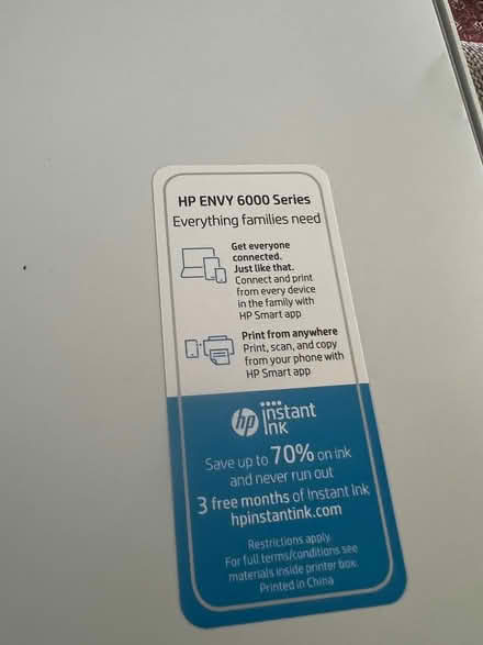 Photo of free HP Envy 6000 series printer (Stevenage SG1) #2