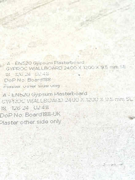 Photo of free full plasterboard sheet (NR6 5DQ) #2