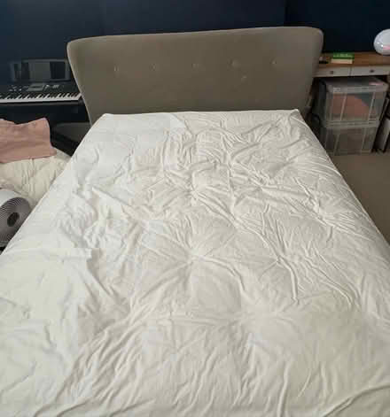 Photo of free Loaf, Smoke, kings size bed, grey velvet finish (frame only) (Selhurst SE25) #1