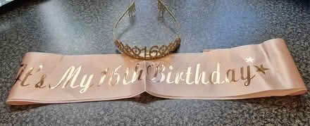 Photo of free 16th birthday sash and crown (Homerton E9) #1