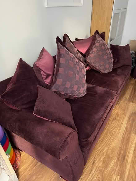 Photo of free 3 Seater Purple Couch (Dun Laoghaire) #3