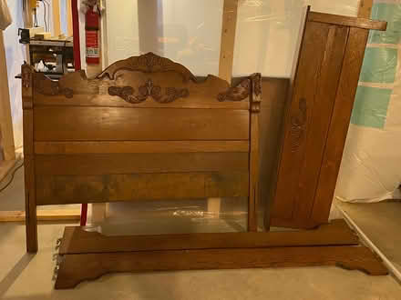 Photo of free Full Antique Oak Bed (East Centreville) #1