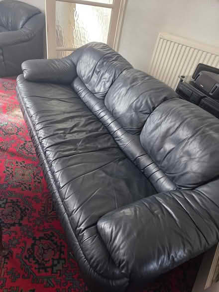 Photo of free Black leather suite (Ashington NE63) #2