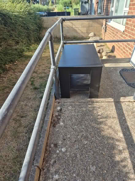 Photo of free Black table with storage (So16 9by) #2