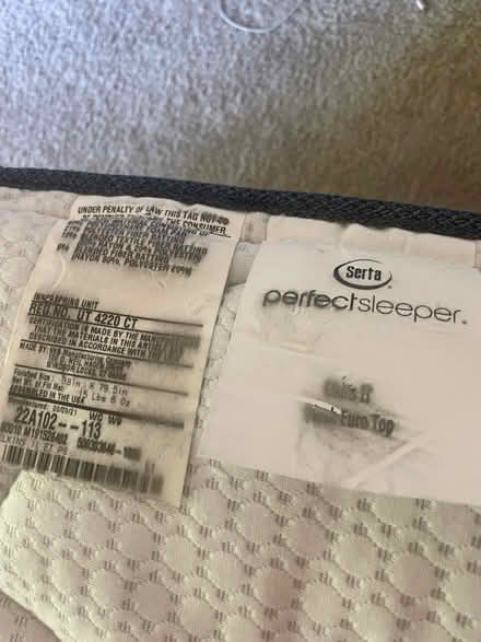 Photo of free Twin XL mattress, boxspring, frame (707 Continental Circle, MV) #4