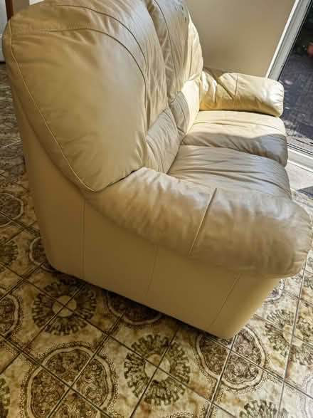 Photo of free Cream leather ikea sofa two seater (Petts Wood) #4
