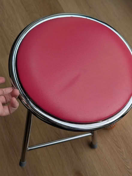 Photo of free IKEA Fold-up Red & Chrome Stool (Mold CH7) #2