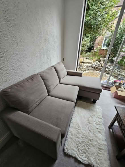 Photo of free Fabric 3-seater sofa with chaise (L9) #1