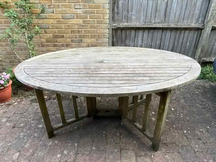 Photo of free Oval wooden garden table (GU7) #1