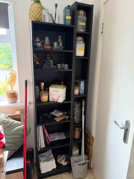 Photo of free 2 x Ikea Black Shelving units (Greenhills G75) #1