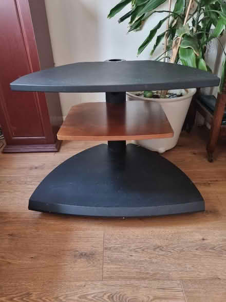 Photo of free Metal/wood television table, on wheels (Great Meols CH47) #1