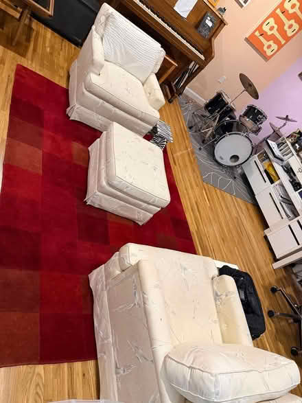 Photo of free club chairs and ottoman (Brookline MA) #1