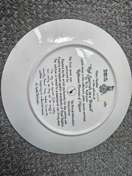 Photo of free Royal Doulton plate (Riddlesdown CR8) #2