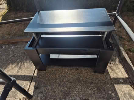 Photo of free Black table with storage (So16 9by) #3