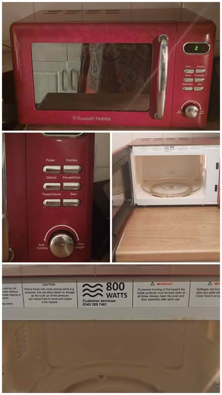 Photo of free Red Russell Hobbs microwave (Highgate, Stanhope road N6) #1