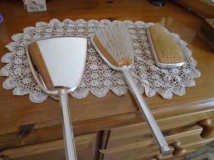 Photo of free Dressing table unit set mirror, brush and clothes brush (Old town CR0) #2