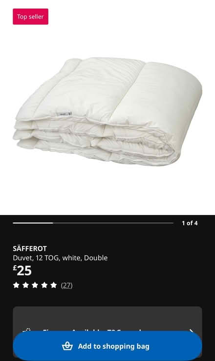 Photo of free İKEA double duvet (12 TOG) and two pillows (Kings Buildings EH9) #4