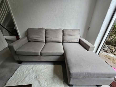 Photo of free Fabric 3-seater sofa with chaise (L9) #2