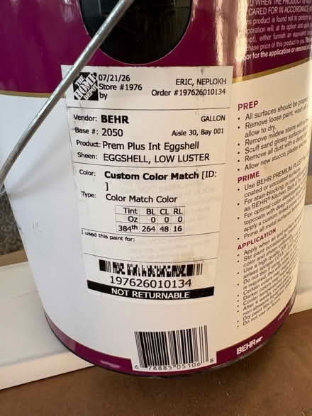 Photo of free Almost full gallon of paint (Southeast Evanston) #1