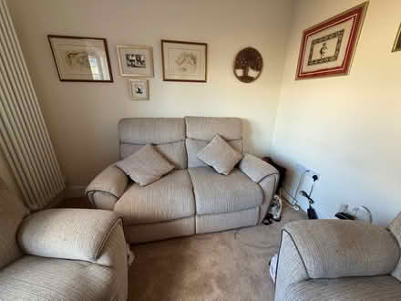 Photo of free Beige 2 seat sofa and 2 chairs (Seaburn SR6) #2